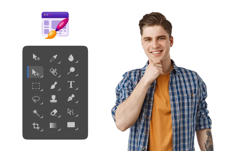 Advanced editing tools like clone stamp and healing brush