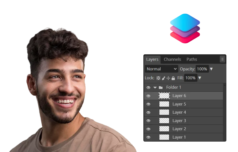 Layer support with masks and smart objects