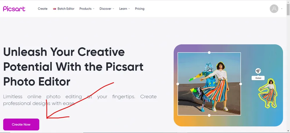 Picsart Photo Editor online photo editor interface