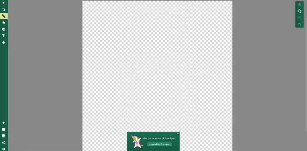 Sketchpad online photo editor interface