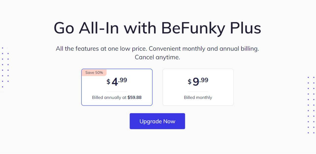 BeFunky Plans & Pricing
