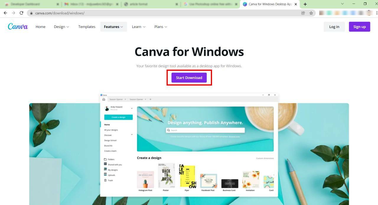 Canva for windows