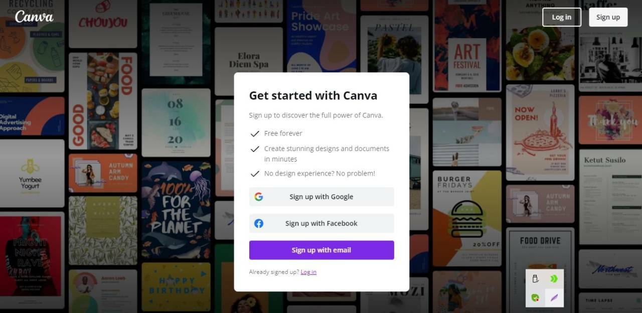 Sign Up to Canva