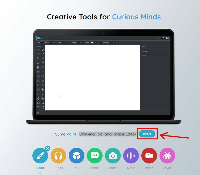 Sumo Paint online editor open