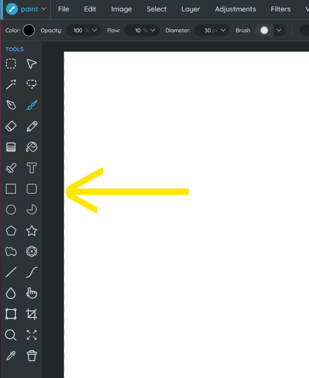 Sumo paint left sidebar tools